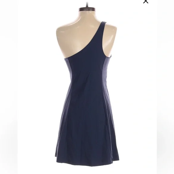 NWOT Outdoor Voices Navy One-Shoulder Workout Dress Size Small - Picture 3 of 3